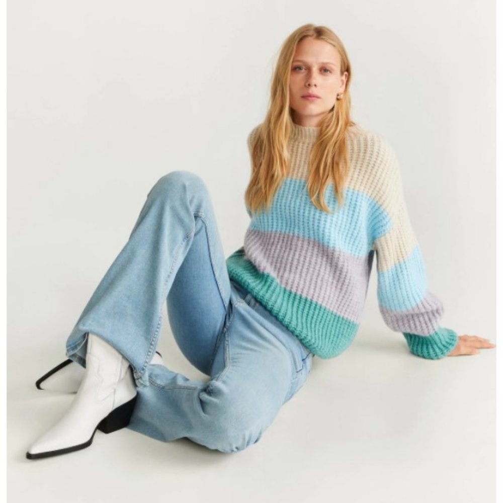 NWT Mango Colorblock Sweater - Picture 4 of 6